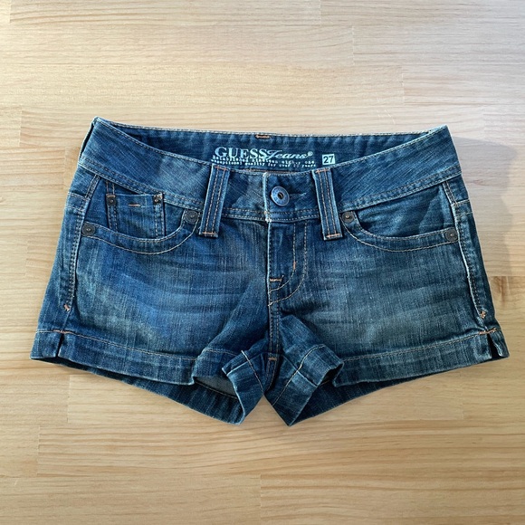 GUESS Dark Blue Jean Shorts - Picture 1 of 14